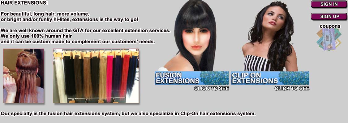 Hair Extensions at the House of Hair, Fusion Extensions and ClipOn Extensions...